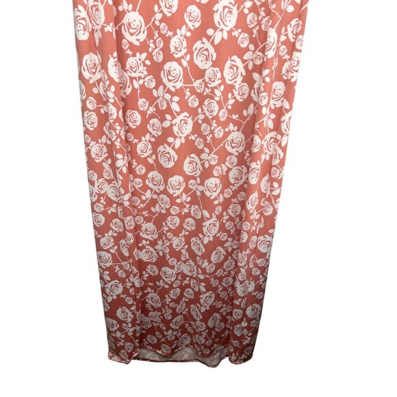 LuLaRoe Maria Floral Maxi Dress Pink & White Short Sleeve Large - Picture 5 of 15